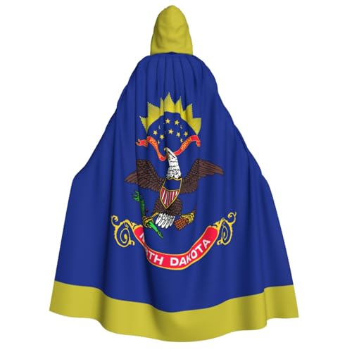 MIEKGPS North Dakota State Flag Print Large Hooded Cloak Halloween Costume, Long Robe Cape Costume for Adults Women Men MIEKGPS North Dakota State Flag Print Large Hooded Cloak Halloween Costume, Long Robe Cape Costume for Adults Women Men von MIEKGPS