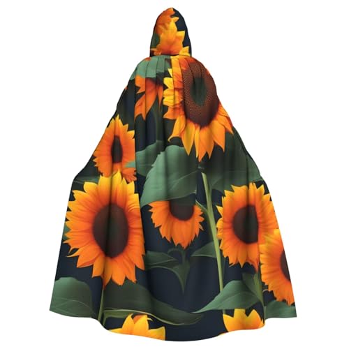 MIEKGPS Oranger Sonnenblumen-Druck, Kapuzenumhang, Halloween-Kostüm, langer Robe, Umhang Kostüm für Erwachsene, Damen und Herren MIEKGPS Oranger Sonnenblumen-Druck, Kapuzenumhang, Halloween-Kostüm, langer Robe, Umhang Kostüm für Erwachsene, Damen und Herren von MIEKGPS
