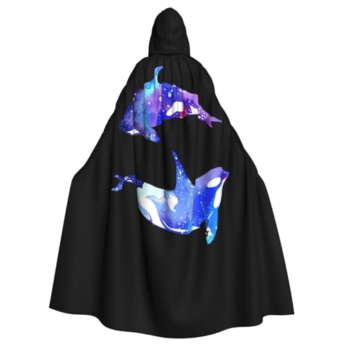 MIEKGPS Orca Killerwal Druck Kapuzenumhang Halloween Kostüm Lange Robe Umhang Kostüm für Erwachsene Damen Herren MIEKGPS Orca Killerwal Druck Kapuzenumhang Halloween Kostüm Lange Robe Umhang Kostüm für Erwachsene Damen Herren von MIEKGPS