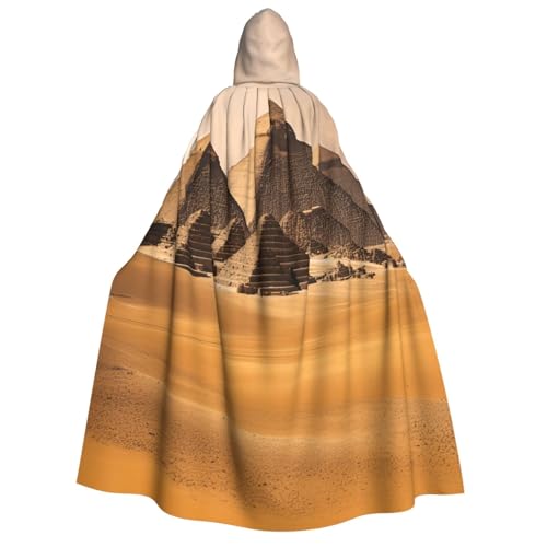 MIEKGPS Pyramids of Egypt Print Large Hooded Cloak Halloween Costume, Long Robe Cape Costume for Adults Women Men MIEKGPS Pyramids of Egypt Print Large Hooded Cloak Halloween Costume, Long Robe Cape Costume for Adults Women Men von MIEKGPS