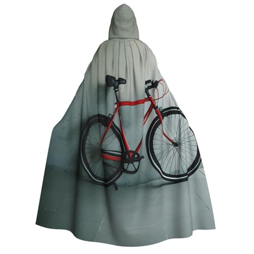 MIEKGPS Retro-Fahrradmuster, großer Kapuzenumhang, Halloween-Kostüm, langer Robe, Umhang für Erwachsene, Damen, Herren MIEKGPS Retro-Fahrradmuster, großer Kapuzenumhang, Halloween-Kostüm, langer Robe, Umhang für Erwachsene, Damen, Herren von MIEKGPS