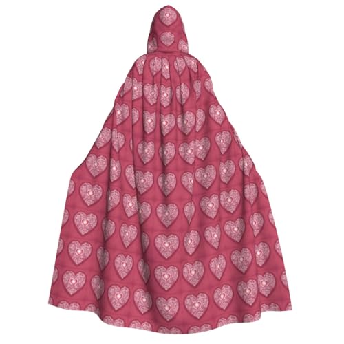 MIEKGPS Romantischer Herz-Druck, großer Kapuzenumhang, Halloween-Kostüm, langer Robe, Umhang Kostüm für Erwachsene, Damen, Herren MIEKGPS Romantischer Herz-Druck, großer Kapuzenumhang, Halloween-Kostüm, langer Robe, Umhang Kostüm für Erwachsene, Damen, Herren von MIEKGPS