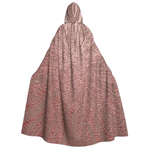 MIEKGPS Rose-goldener rosa Druck, großer Kapuzenumhang, Halloween-Kostüm, langer Robe-Umhang, Kostüm für Erwachsene, Damen, Herren MIEKGPS Rose-goldener rosa Druck, großer Kapuzenumhang, Halloween-Kostüm, langer Robe-Umhang, Kostüm für Erwachsene, Damen, Herren von MIEKGPS