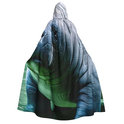 MIEKGPS Seekuh Tiere, Kalbs-Druck, großer Umhang mit Kapuze, Halloween-Kostüm, langer Robe, Umhang, Kostüm für Erwachsene, Damen, Herren MIEKGPS Seekuh Tiere, Kalbs-Druck, großer Umhang mit Kapuze, Halloween-Kostüm, langer Robe, Umhang, Kostüm für Erwachsene, Damen, Herren von MIEKGPS