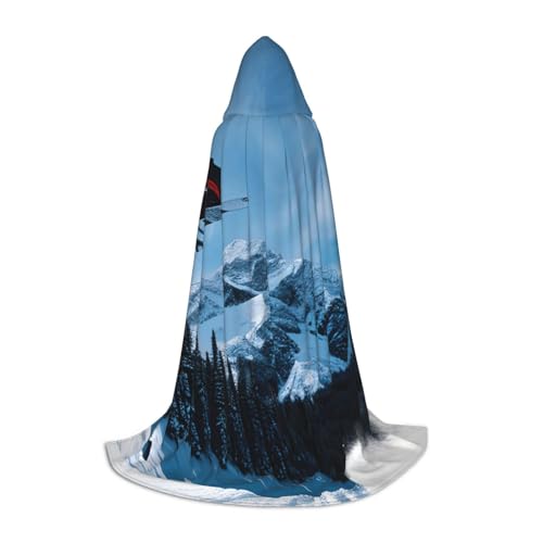 MIEKGPS Snowboard-Druck, kleiner Kapuzenumhang, Halloween-Kostüm, Robe, Umhang, Halloween, Cosplay, Hexe MIEKGPS Snowboard-Druck, kleiner Kapuzenumhang, Halloween-Kostüm, Robe, Umhang, Halloween, Cosplay, Hexe von MIEKGPS