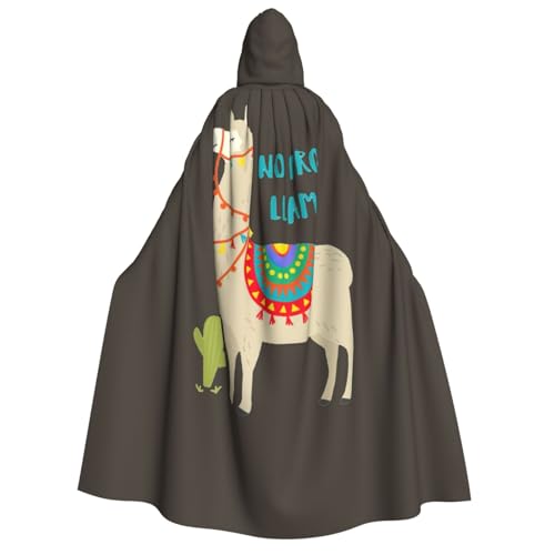 MIEKGPS Süßer Cartoon-Llama-Kaktus-Druck, großer Kapuzenumhang, Halloween-Kostüm, langer Robe, Umhang für Erwachsene, Damen, Herren MIEKGPS Süßer Cartoon-Llama-Kaktus-Druck, großer Kapuzenumhang, Halloween-Kostüm, langer Robe, Umhang für Erwachsene, Damen, Herren von MIEKGPS