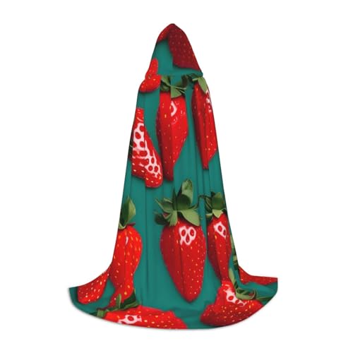 MIEKGPS Umhang mit Kapuze und Erdbeermotiv, klein, Halloween-Kostüm, Robe, Umhang, Halloween, Cosplay, Hexe MIEKGPS Umhang mit Kapuze und Erdbeermotiv, klein, Halloween-Kostüm, Robe, Umhang, Halloween, Cosplay, Hexe von MIEKGPS