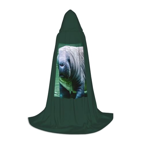MIEKGPS Umhang mit Kapuze und Seekuh, Tiere, Wadendruck, klein, Halloween-Kostüm, Robe, Umhang, Halloween, Cosplay, Hexe MIEKGPS Umhang mit Kapuze und Seekuh, Tiere, Wadendruck, klein, Halloween-Kostüm, Robe, Umhang, Halloween, Cosplay, Hexe von MIEKGPS