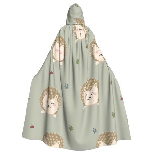 MIEKGPS Viele Igel Druck Kapuzenumhang Halloween Kostüm Lange Robe Umhang Kostüm für Erwachsene Damen Herren MIEKGPS Viele Igel Druck Kapuzenumhang Halloween Kostüm Lange Robe Umhang Kostüm für Erwachsene Damen Herren von MIEKGPS