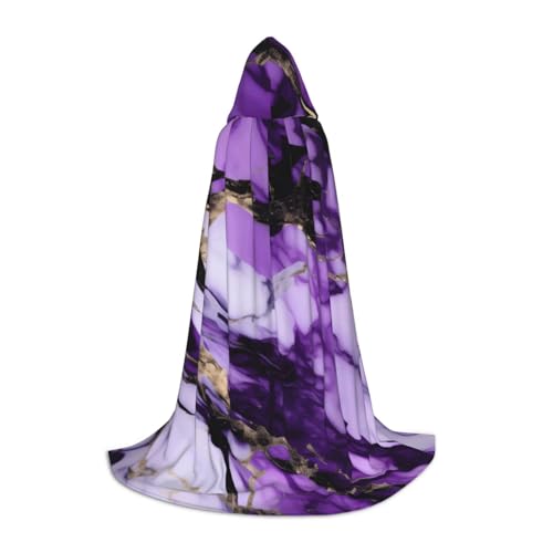 MIEKGPS Violetter Marmor-Druck, kleine Größe, Kapuzenumhang, Halloween-Kostüm, Umhang, Halloween, Cosplay, Hexe MIEKGPS Violetter Marmor-Druck, kleine Größe, Kapuzenumhang, Halloween-Kostüm, Umhang, Halloween, Cosplay, Hexe von MIEKGPS