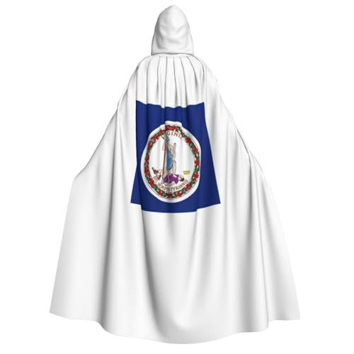 MIEKGPS Virginia State Flag Print Large Hooded Cloak Halloween Costume, Long Robe Cape Costume for Adults Women Men MIEKGPS Virginia State Flag Print Large Hooded Cloak Halloween Costume, Long Robe Cape Costume for Adults Women Men von MIEKGPS