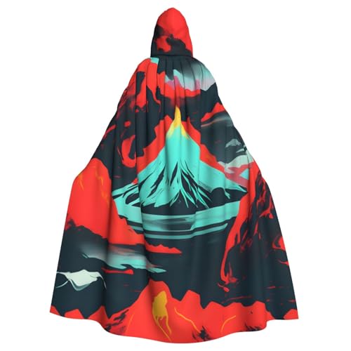 MIEKGPS Volcano Bloom Print Hooded Cloak Halloween Costume, Long Robe Cape Costume for Adults, Women and Men MIEKGPS Volcano Bloom Print Hooded Cloak Halloween Costume, Long Robe Cape Costume for Adults, Women and Men von MIEKGPS