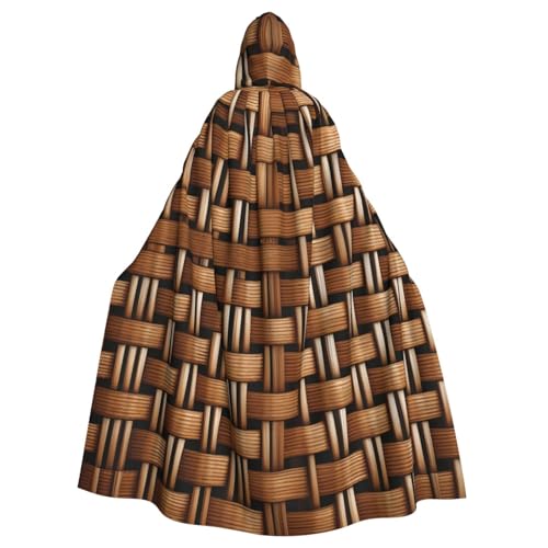 MIEKGPS Wicker Woven Grid Print Hooded Cloak Halloween Costume, Long Robe Cape Costume for Adults, Women and Men MIEKGPS Wicker Woven Grid Print Hooded Cloak Halloween Costume, Long Robe Cape Costume for Adults, Women and Men von MIEKGPS