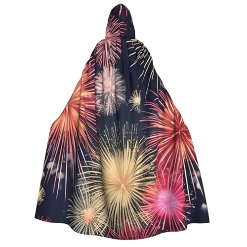 MIEKGPS Wunderschöner Feuerwerk-Druck, großer Umhang mit Kapuze, Halloween-Kostüm, langer Robe, Umhang, Kostüm für Erwachsene, Damen, Herren MIEKGPS Wunderschöner Feuerwerk-Druck, großer Umhang mit Kapuze, Halloween-Kostüm, langer Robe, Umhang, Kostüm für Erwachsene, Damen, Herren von MIEKGPS