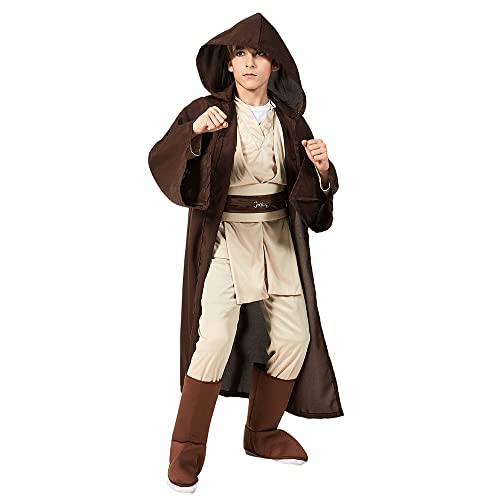 MIELE KOHLER Jedi kostüm Kinder Tunic Jumpsuit Hooded Robe And Shoes Outfit Halloween Cosplay Kostüm Props (kids, S) von MIELE KOHLER