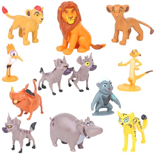 12Pcs Ornamente des der Löwen, Kuchendekoration der Löwen, Löwen Kuchen Topper, Der Löwen-Zeichensatz, für Geburtstag Party Kuchen Dekoration Supplies von MIFKLMV