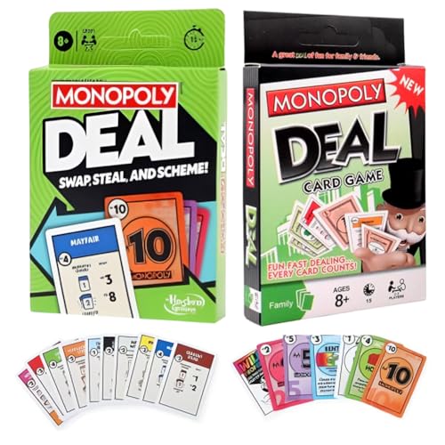 Monopoly Deal Kartenspiel und Gesellschaftspiel MoN opol-y Brettspiele, Schnelles Spiel Das unterhaltsame Kartenspiel Spiel, Reisespiel-Kartenspiel, für Familien und Kinder ab 7 Jahren, Metallbox -B Monopoly Deal Kartenspiel und Gesellschaftspiel MoN opol-y Brettspiele, Schnelles Spiel Das unterhaltsame Kartenspiel Spiel, Reisespiel-Kartenspiel, für Familien und Kinder ab 7 Jahren, Metallbox -B von MIFKLMV