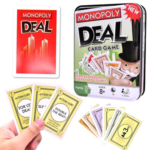MIFKLMV Brettspiel - Monopol-y Kartenspiel, Schnelles Spiel, Reisespiel, Für Familien und Kinder ab 7 Jahren MIFKLMV Brettspiel - Monopol-y Kartenspiel, Schnelles Spiel, Reisespiel, Für Familien und Kinder ab 7 Jahren von MIFKLMV