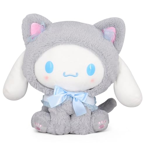Kawaii Plüschtier 23cm Stofftier Plüschtier für Kinder Cinnnamoroll Plüsch Kuscheltier Grau Süße Plüschpuppen Anime Plush Flauschiges für Kinder Puppe Plüsch Geburtstag Weihnachten Geschenk -C von MIFKLMV