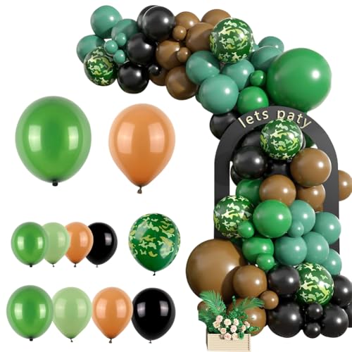 MIFKLMV Armee Party Ballons,Camouflage Ballons,101 Pcs Ballons,Braun,Dunkelgrün,Schwarz,Jagd, Camping, Dschungel-Thema Zubehör, Für Jungen Geburtstag Party-Dekorationen,Armee-Thema Party-Dekorationen MIFKLMV Armee Party Ballons,Camouflage Ballons,101 Pcs Ballons,Braun,Dunkelgrün,Schwarz,Jagd, Camping, Dschungel-Thema Zubehör, Für Jungen Geburtstag Party-Dekorationen,Armee-Thema Party-Dekorationen von MIFKLMV