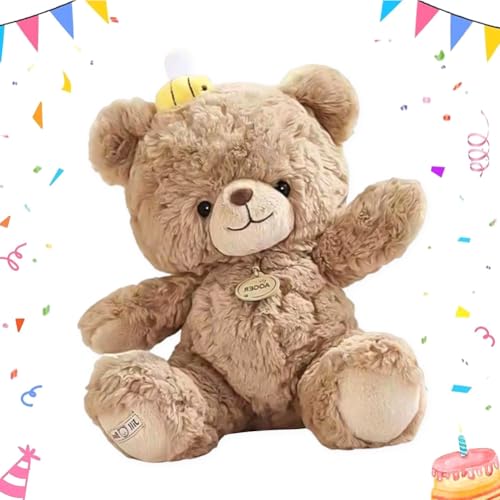 MIFKLMV Te-ddybär Plüsch, Kuscheliges Plüschtier Kleiner Braunbär, Niedliches Plüschtier für Kinder, Mädchen, Jungen, Freundin zu Weihnachten, Valentinstag, Geburtstag(braun-30cm) von MIFKLMV