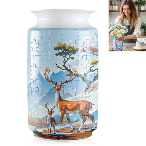 3D-Puzzle-Vase for Erwachsene, einzigartige Blumenvasen-Puzzles, einzigartiges Kunsthandwerk for Erwachsene, DIY-Geschenke for Puzzle-Liebhaber(D) von MIGEDY