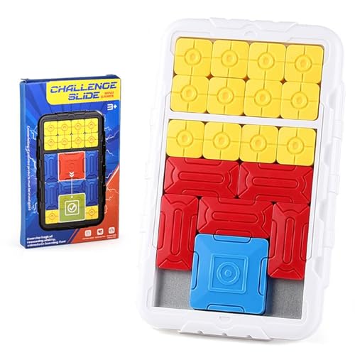 Schiebepuzzle-Spiel, interaktive Logik for Erwachsene, kompaktes Design for unterwegs, kognitive Entwicklung, Verbesserung der Fähigkeiten, Denksportaufgabe(White) von MIGEDY