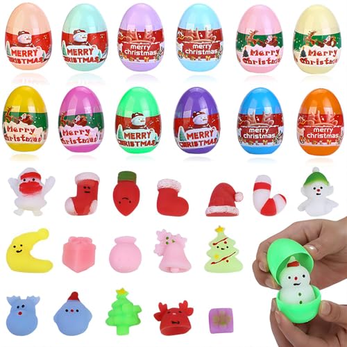 Weihnachts-Überraschungsei-Blindbox für Kinder - Sammelspielzeug, Stressabbau, sicheres TPR-Material, Weihnachtsmann-, Schneemann-, Rentierfiguren, perfektes Weihnachts-Überraschungsei-Blindbox für Kinder - Sammelspielzeug, Stressabbau, sicheres TPR-Material, Weihnachtsmann-, Schneemann-, Rentierfiguren, perfektes von MIGIFTDY