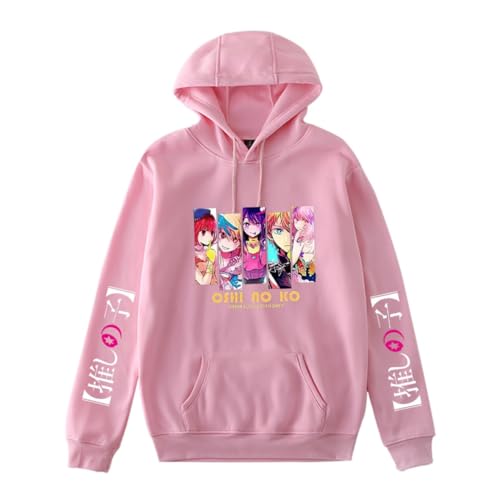 Anime OSHI NO KO Gedruckt Sweatshirt Unisex Hoodie Pullover Cosplay Kostüm Männer Frauen Pullover (Pink,3XL) von MIGUOO