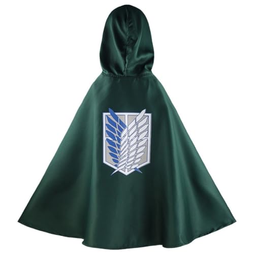 MIGUOO Anime Attack on Titan Wings of Freedom Cosplay Outfit Halloween Party Grüner Umhang Uniform Kostüm Anzug (Suit,L) von MIGUOO