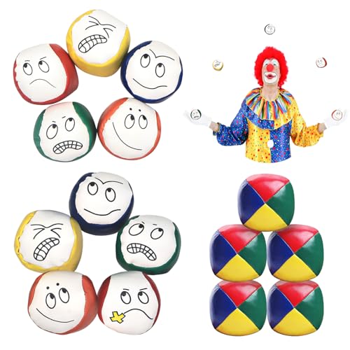 Jonglierbälle 15 Stück Jonglierbälle Kinder Weiche Jonglierbälle für Anfänger Jonglierball Set PU Juggling Balls Langlebige Jonglieren Pädagogische Jonglierbälle für Jungen Mädchen und Erwachsene von MIHURO