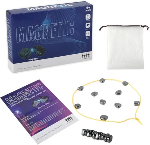 Mihutu Magnetspiel, 30 PCS Tischspiele Magnetisches Schachspiel, Tragbares Magnet Schach, Puzzle Checkers Spiel Reisen Schach Magnetisch, Feiertagspartyspiele (String-Model) von MIHUTU