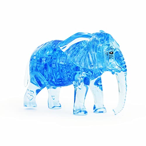 3D-Kristall-Puzzle, Kristall-Puzzle, für Puzzler ab 16 Jahren, Elefant-Blau von MIJIE