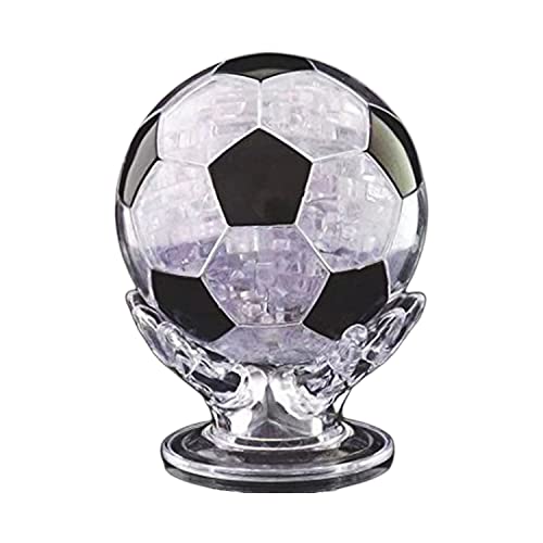 3D-Kristall-Puzzle, Kristall-Puzzle, Denkspiele für Puzzler ab 16 Jahren, Fußball-Schwarz von MIJIE