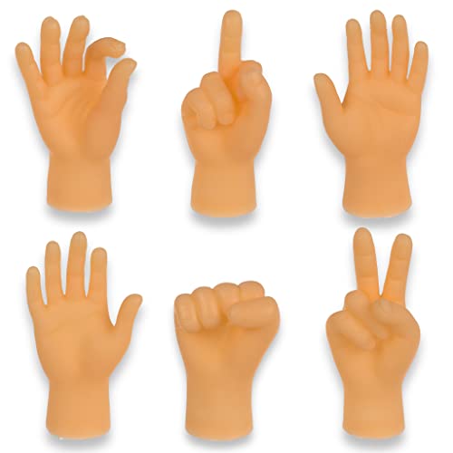 6er Set Fingerpuppen Handgesten | Lustige Fingerpuppen für Erwachsene | 6 Verschiedene Gesten aus Kunststoff | Ca. 6-8 cm groß von MIJOMA