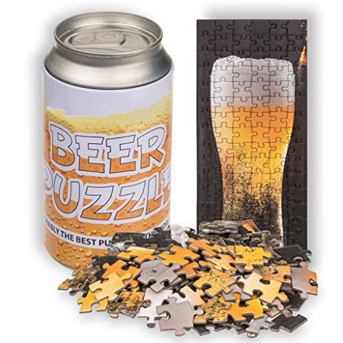 Bier-Puzzle in Bierdose - Puzzlemotiv Bierglas - 102-teilig ca. 10,5 x 25 cm - EIN Must-Have für Sammler und Bierliebhaber! von MIJOMA