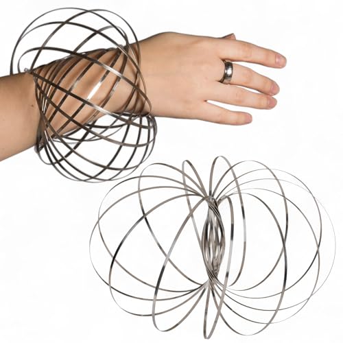 MIJOMA 2 Stück Set Magic Flow Ringe – Magische Durchflussringe Spielzeug – 3D Arm-Feder aus Edelstahl – Multisensorisches Interaktives Spielzeug für Stressabbau MIJOMA 2 Stück Set Magic Flow Ringe – Magische Durchflussringe Spielzeug – 3D Arm-Feder aus Edelstahl – Multisensorisches Interaktives Spielzeug für Stressabbau von MIJOMA