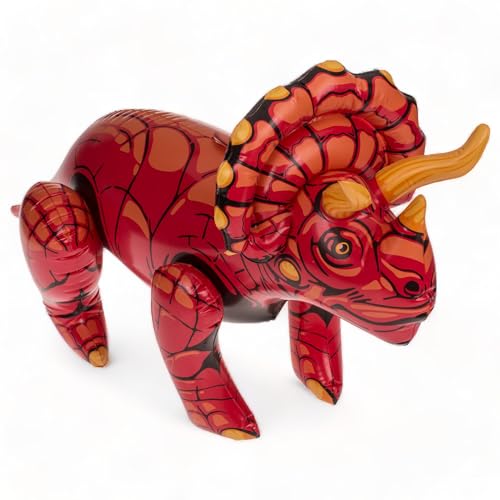 MIJOMA Aufblasbare Dinosaurier, Sammlermodelle für Dino-Liebhaber, Kinderfreundlich, Bunte Welt voller Dinos, 60cm. (Triceratops) von MIJOMA