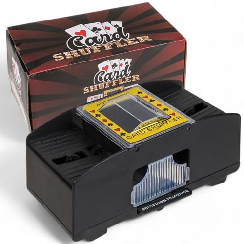 MIJOMA Automatischer Spielkartenmischer - Ideal für Standard-Spielkarten bis zu 9x6,5 cm, Praktisches batteriebetriebenes Kartenmischgerät zum Schummelfreien Spielen, Einfach zu Bedienen. MIJOMA Automatischer Spielkartenmischer - Ideal für Standard-Spielkarten bis zu 9x6,5 cm, Praktisches batteriebetriebenes Kartenmischgerät zum Schummelfreien Spielen, Einfach zu Bedienen. von MIJOMA