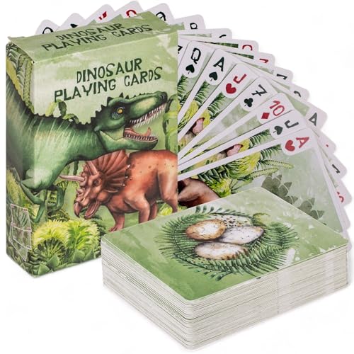 MIJOMA Dinosaurier-Spielkarten – perfekt für Familienabende, 54 Karten, 5,7 x 8,7 cm MIJOMA Dinosaurier-Spielkarten – perfekt für Familienabende, 54 Karten, 5,7 x 8,7 cm von MIJOMA