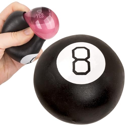MIJOMA Entscheidungs-Squeezeball 8-Ball – Antistressball mit Orakel-Funktion, 6,3 cm, lustiger Stressball für Erwachsene & Kinder, Zufallsfarbe, witziges Mitbringsel & Büro-Gadget MIJOMA Entscheidungs-Squeezeball 8-Ball – Antistressball mit Orakel-Funktion, 6,3 cm, lustiger Stressball für Erwachsene & Kinder, Zufallsfarbe, witziges Mitbringsel & Büro-Gadget von MIJOMA