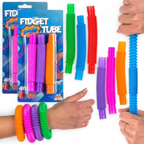 MIJOMA Fidget Pop Tubes 6er Set – Bunte Anti-Stress Röhren für Kinder & Erwachsene – Sensorik Spielzeug zum Ziehen, Drehen, Klicken – Ideal für Schule, Büro & Therapie MIJOMA Fidget Pop Tubes 6er Set – Bunte Anti-Stress Röhren für Kinder & Erwachsene – Sensorik Spielzeug zum Ziehen, Drehen, Klicken – Ideal für Schule, Büro & Therapie von MIJOMA