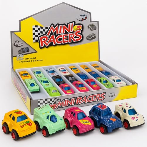 MIJOMA Mini Racer Set 24 Stück – Metall-Spielautos mit Rückziehmotor, bunt Sortiert, ca. 3 cm – Pull-Back Cars für Kinder, Mitgebsel & Schultüte MIJOMA Mini Racer Set 24 Stück – Metall-Spielautos mit Rückziehmotor, bunt Sortiert, ca. 3 cm – Pull-Back Cars für Kinder, Mitgebsel & Schultüte von MIJOMA