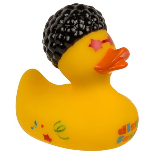 MIJOMA Quietsche-Ente Badeente | Niedliche Schwimmenten für Kinder & Erwachsene | Hochwertiges, langlebiges Material | ca. 10 cm (Disco) von MIJOMA