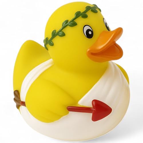 MIJOMA Quietsche-Ente Badeente | Niedliche Schwimmenten für Kinder & Erwachsene | Langlebige Badeenten zum Spielen, Sammeln & Dekorieren (Amor) von MIJOMA