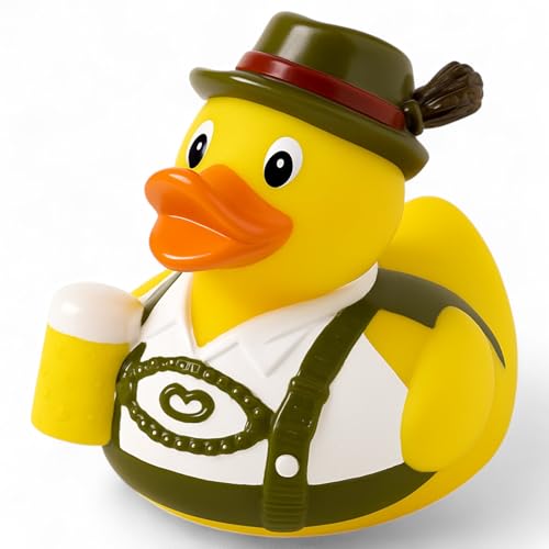 MIJOMA Quietsche-Ente Badeente | Niedliche Schwimmenten für Kinder & Erwachsene | Langlebige Badeenten zum Spielen, Sammeln & Dekorieren (Sepp) von MIJOMA
