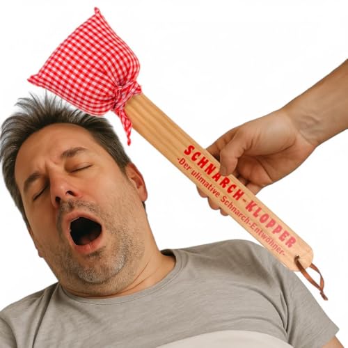 MIJOMA Schnarch-Klopper – Lustiger Holzklopfer mit gepolstertem Kopfkissen, originelles Geschenk gegen Schnarchen, 40 cm MIJOMA Schnarch-Klopper – Lustiger Holzklopfer mit gepolstertem Kopfkissen, originelles Geschenk gegen Schnarchen, 40 cm von MIJOMA