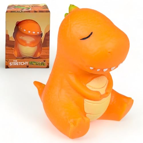 MIJOMA Stretch-Dinosaurier Squeeze Toy im Süßen Kawaii-Style - Antistress-Spielzeug aus thermoplastischem Gummi, mit Sand gefüllt, plastisch verform- und stretchbar! Vielfalt Entdecken (Dino-Blau) von MIJOMA