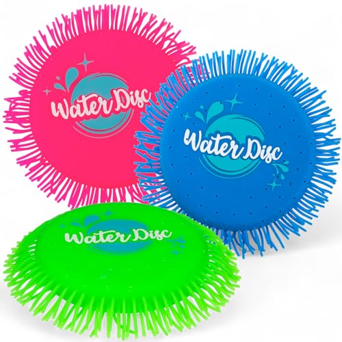 MIJOMA Wasser Frisbee Set, 3er Pack – Schaumstoff & Silikon Wurfscheibe ø 17 cm, Wasserspielzeug für Strand & Pool – Buntes Design, Super weich, Wasser-Spaß für Groß & Klein von MIJOMA