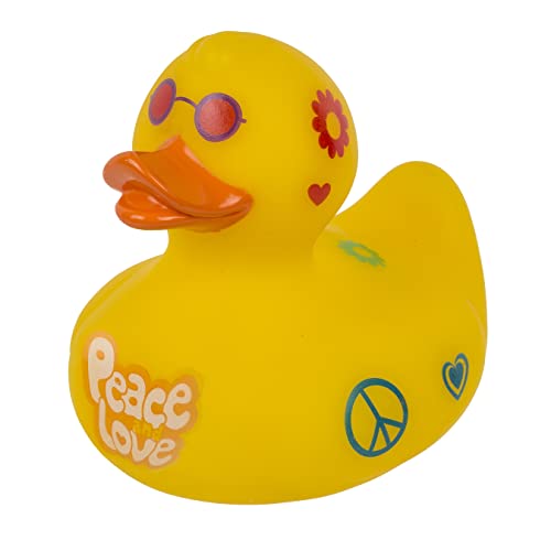 MIK funshopping Badeente Quietscheente Badewannenspielzeug (Ente Peace and Love) von MIK funshopping